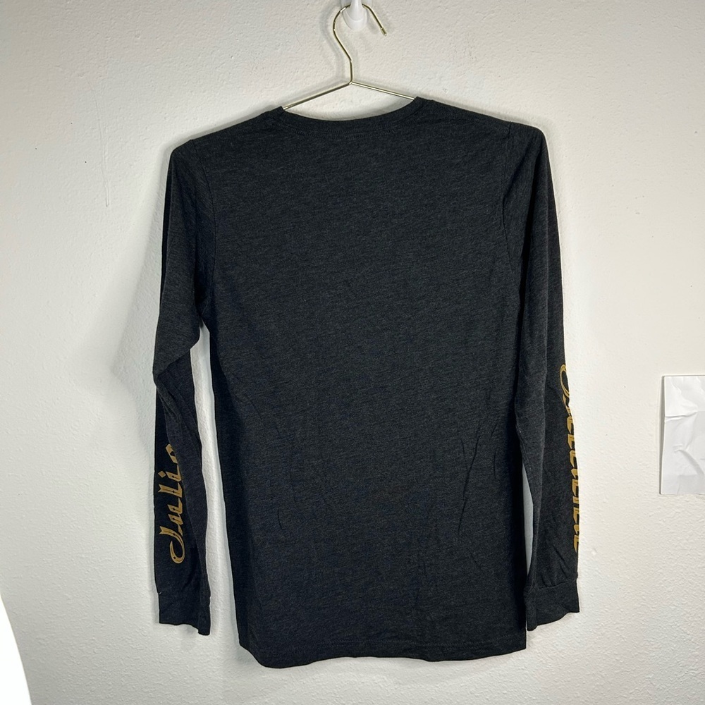 Santa Cruz Long Sleeve Tee Shirt Small Black Strega Logo Chest Script Sleeve - Picture 4 of 6